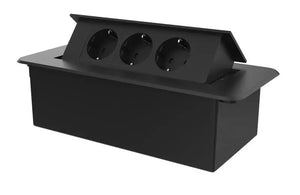 Livolo | Zwart | 3 | Pop-Up Stekkerdoos | Push | Inbouw | Stopcontacten - Zwart Livolo Nederland B.V.