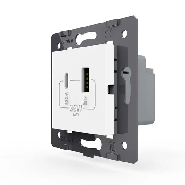 Livolo | Wit | SR | Module | USB + USB-C oplader Livolo Nederland B.V.