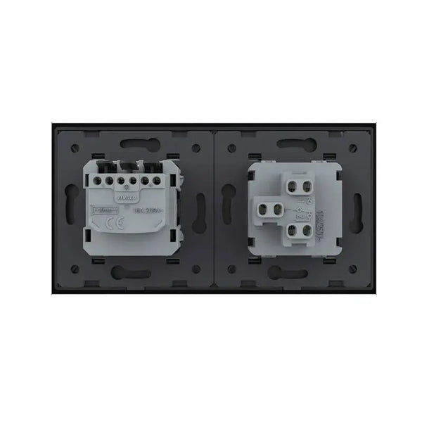 Livolo | Zwart | SR+SR | Aan/Uit | Wipschakelaar | Wandcontactdoos Livolo Nederland B.V.