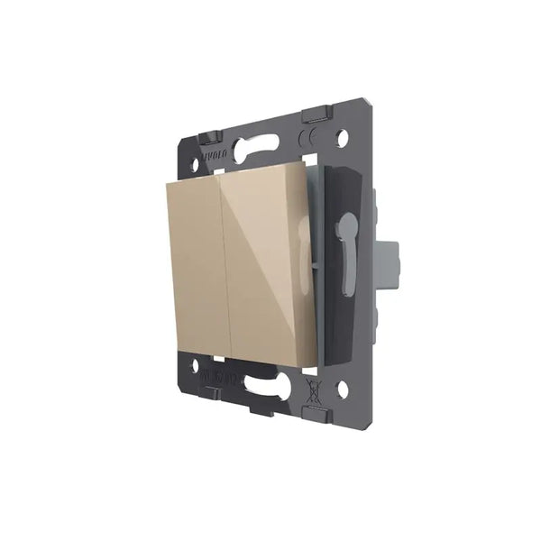 Livolo | Goud | 2 | Module | Aan/Uit | Wissel | Wipschakelaar Livolo Nederland B.V.