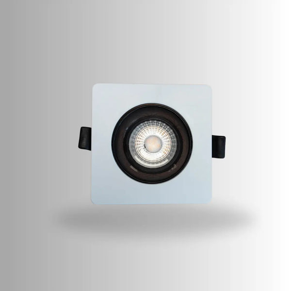 GU10 armatuur | Wit - Zwart | Kantelbaar en Richtbaar | Inbouwspot | Vierkant | ø 76mm Livolo Nederland B.V.