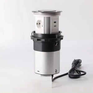 Zwart Glazen Design | Automatische pop-up stekkerdoos | USB en USB-C + 3 Stopcontacten Livolo Nederland B.V.