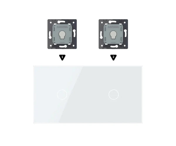 Zelf samenstellen | Wit | Afdekraam 1+1 Livolo Nederland B.V.