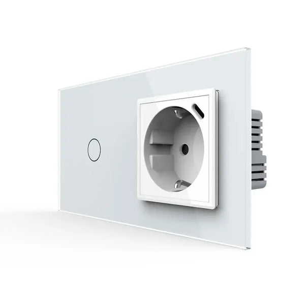 Livolo | Wit | 1+SR | Aan/Uit | Schakelaar | Wandcontactdoos + USB-C Oplader Livolo Nederland B.V.