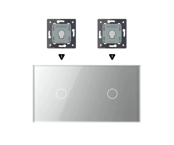 Zelf samenstellen | Grijs | Afdekraam 1+1 Livolo Nederland B.V.