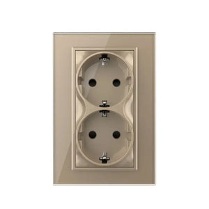Livolo | Goud | Dubbel Wandcontactdoos | 1 inbouwdoos Livolo Nederland B.V.