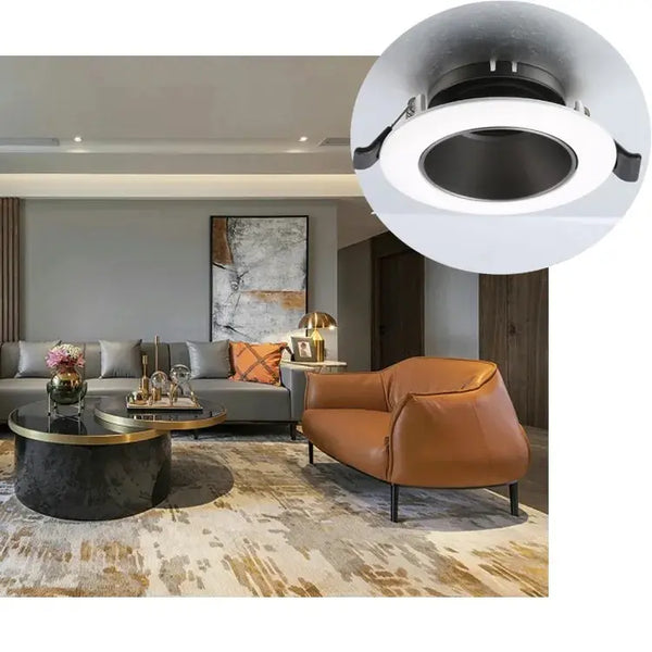 GU10 armatuur | Wit - Zwart | Kantelbaar en Richtbaar | Inbouwspot | Rond | ø 76mm Livolo Nederland B.V.