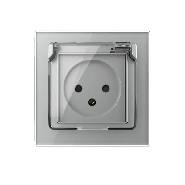 Livolo | Grijs | SR | Wandcontactdoos | Zonder randaarde | IP44 Livolo Nederland B.V.