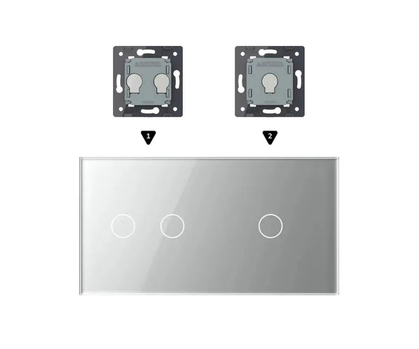 Zelf samenstellen | Grijs | Afdekraam 2+1 Livolo Nederland B.V.