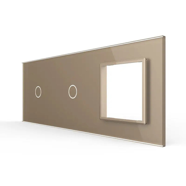 Livolo | Goud | 1+1+SR | Glasplaat | Combinatie Livolo Nederland B.V.