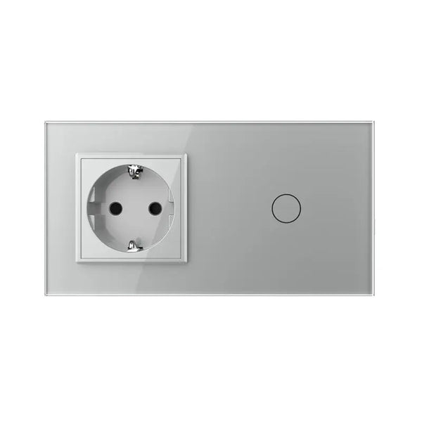 Livolo | Grijs | SR+1 | Aan/Uit | Wandcontactdoos | Schakelaar Livolo Nederland B.V.