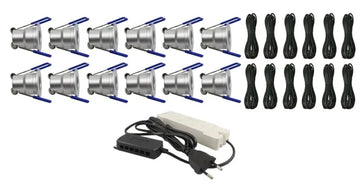 Complete Veranda Set | Deluxe 1 | Veranda verlichting 12V | Plug and Play | 12 Inbouwspots | Dimbaar Livolo Nederland