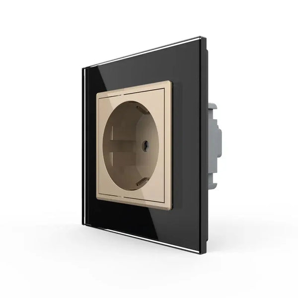 Livolo | Zwart/Goud | SR | Wandcontactdoos Livolo Nederland B.V.