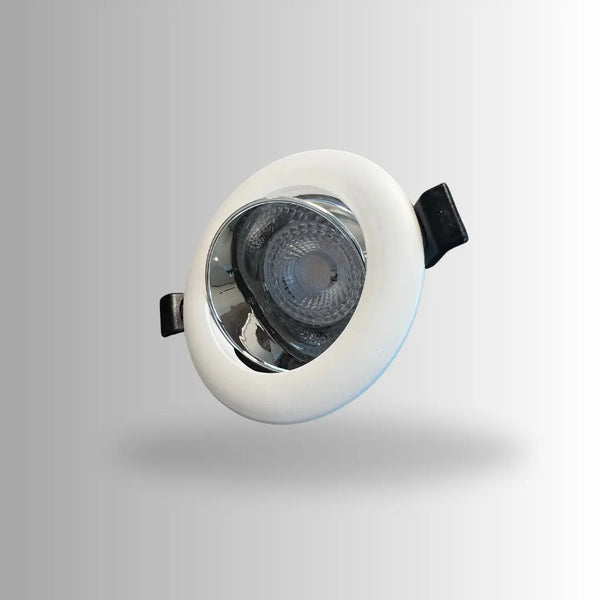 GU10 armatuur | Wit - Chroom | Kantelbaar en Richtbaar | Inbouwspot | Rond | ø 76mm Livolo Nederland B.V.