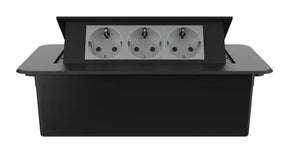 Livolo | Zwart | 3 | Pop-Up Stekkerdoos | Push | Inbouw | Stopcontacten-Grijs Livolo Nederland B.V.