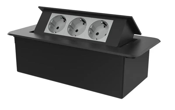 Livolo | Zwart | 3 | Pop-Up Stekkerdoos | Push | Inbouw | Stopcontacten-Grijs Livolo Nederland B.V.