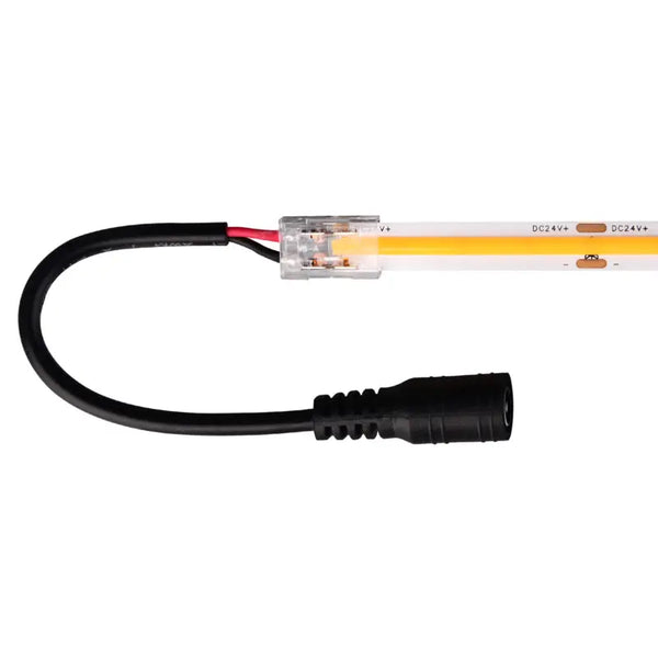 Voeding aansluiting | COB ledstrip | 10mm | 24V | Plug and Play | Male | 15cm kabel Livolo Nederland B.V.
