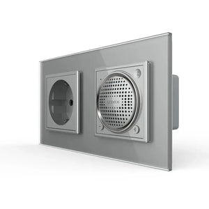 Livolo | Grijs | SR+SR | Wandcontactdoos | Bluetooth speaker Livolo Nederland B.V.