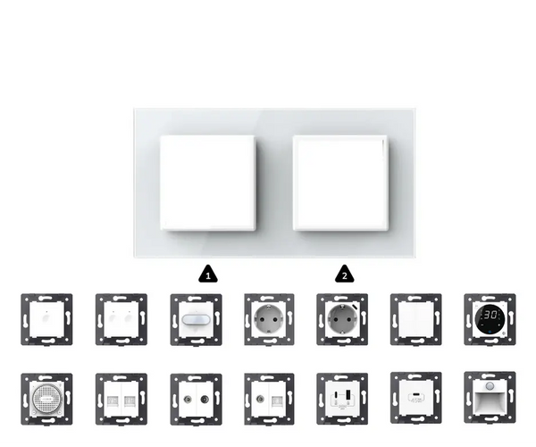 Zelf samenstellen | Wit | Afdekraam SR+SR Livolo Nederland B.V.