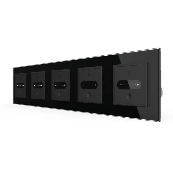 Livolo | Zwart | SR+SR+SR+SR+SR | Slide-Dimmer | Smart Home Livolo Nederland B.V.