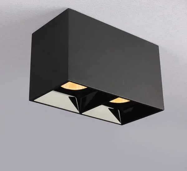 Opbouwspot | Zwart | 2 | Deluxe LED | Vierkant Livolo Nederland B.V.