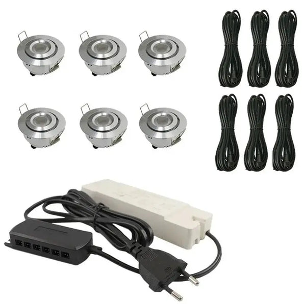 Complete Veranda Set | Deluxe 3 | Veranda verlichting 12V | Plug and Play | 6 Inbouwspots | Verstelbaar | Dimbaar Livolo Nederland B.V.