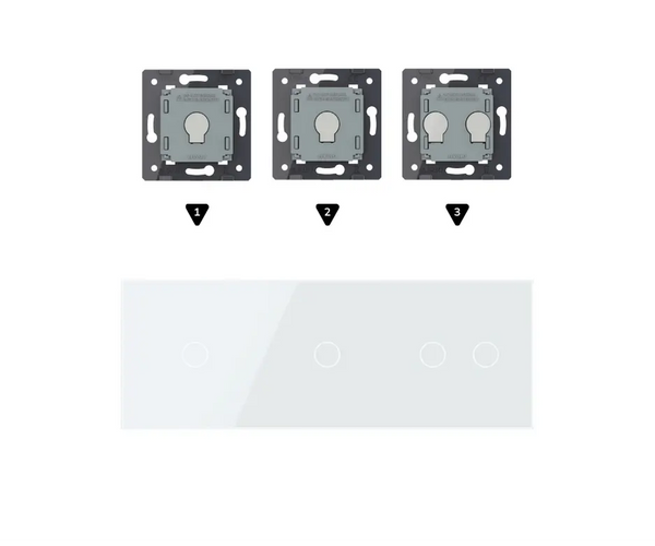 Zelf samenstellen | Wit | Afdekraam 1+1+2 Livolo Nederland B.V.