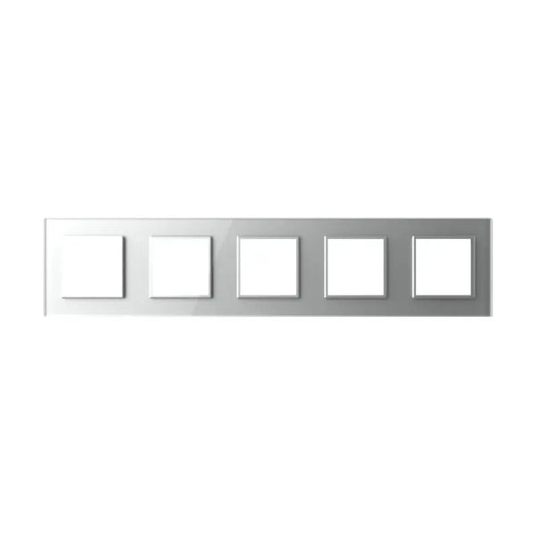 Livolo | Grijs | SR+SR+SR+SR+SR | Glasplaat Livolo Nederland B.V.