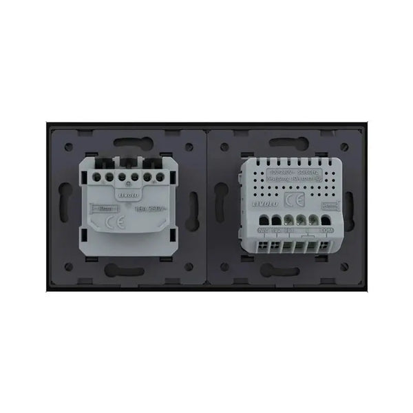 Livolo | Zwart | 1+SR | Aan/Uit | Schakelaar | Wandcontactdoos | Chrome frame Livolo Nederland B.V.