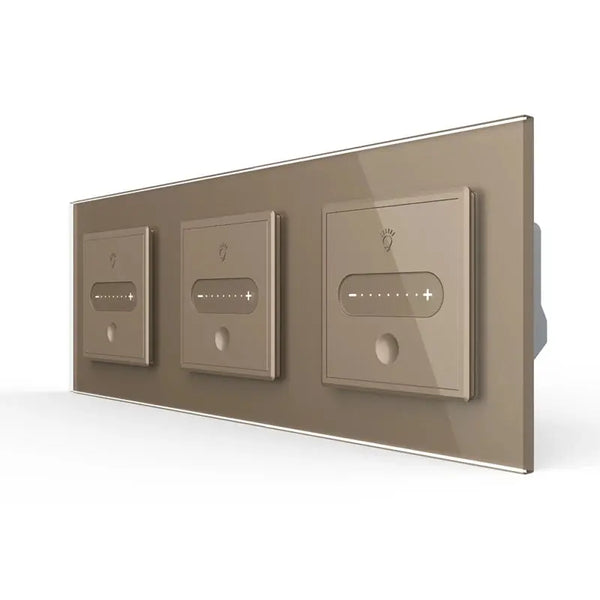 Livolo | Goud | SR+SR+SR | Slide-Dimmer | Wisselschakelaar | Smart Home Livolo Nederland B.V.