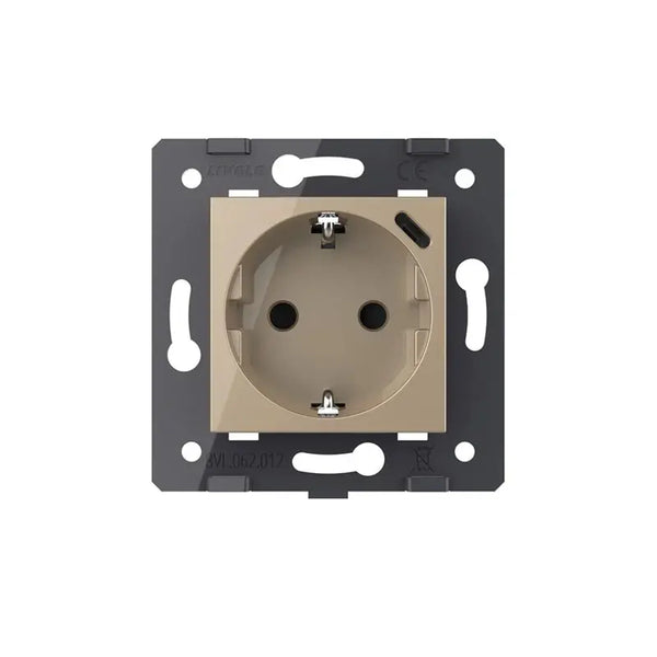 Livolo | Goud | SR | Module | Wandcontactdoos + USB-C Oplader Livolo Nederland BV