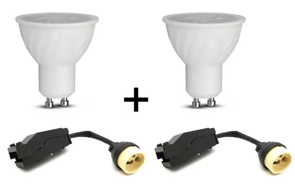 Dubbele GU10 armatuur | Wit - Chroom | Kantelbaar en Richtbaar | Inbouwspot | Rechthoek | ø 2x76mm Livolo Nederland B.V.