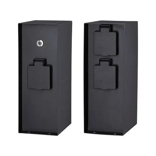 Buiten Wandcontactdoos | Zwart | 3 Stopcontacten | Waterdicht | Schemersensor Livolo Nederland B.V.