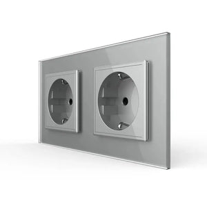 Livolo | Grijs | SR+SR | Wandcontactdoos Livolo Nederland B.V.