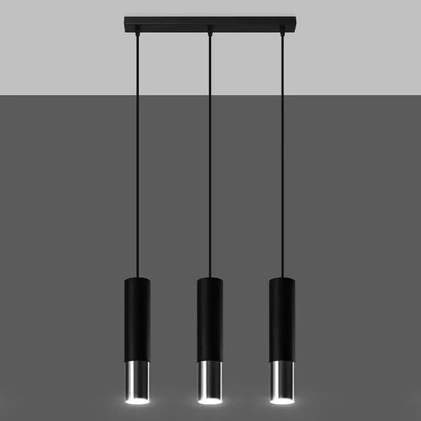 Hanglamp | 3 | Zwart met zilveren buitenzijde | Luxe LED Livolo Nederland B.V.