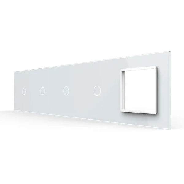 Livolo | Wit | 1+1+1+1+SR | Glasplaat | Touchschakelaar Livolo
