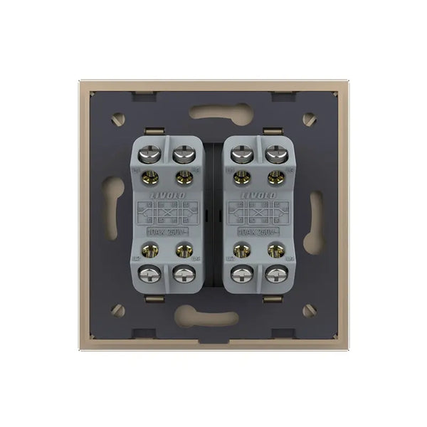 Livolo | Goud | 2 | Aan/Uit | Kruis | Wipschakelaar Livolo Nederland B.V.