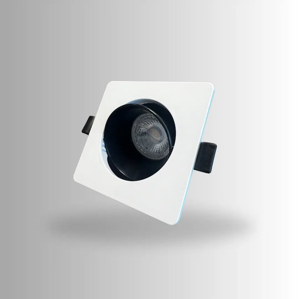 GU10 armatuur | Wit - Zwart | Kantelbaar en Richtbaar | Inbouwspot | Vierkant | ø 76mm Livolo Nederland B.V.