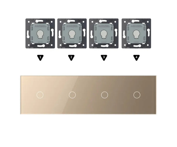 Zelf samenstellen | Goud | Afdekraam 1+1+1+1 Livolo Nederland B.V.