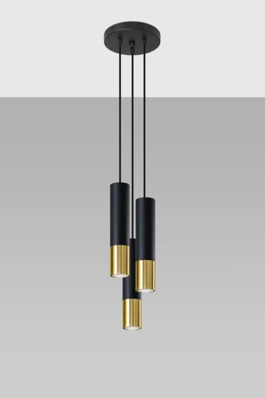 Hanglamp | 3 | Zwart met gouden buitenzijde | Rond | Luxe LED Livolo Nederland B.V.