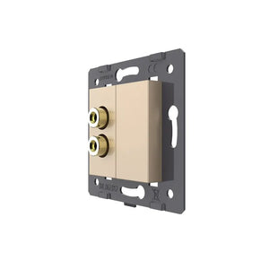 Livolo | Goud | SR | Audio- Banaan stekker | Blindplaat Livolo Nederland B.V.