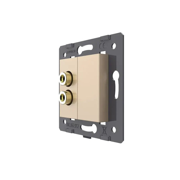 Livolo | Goud | SR | Audio- Banaan stekker | Blindplaat Livolo Nederland B.V.