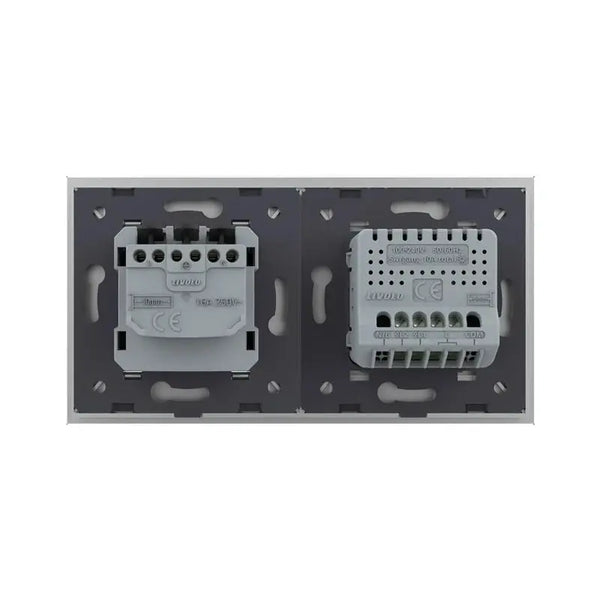 Livolo | Grijs | 2+SR | Aan/Uit | Slimme schakelaar met wandcontactdoos | Smart Home Livolo Nederland B.V.