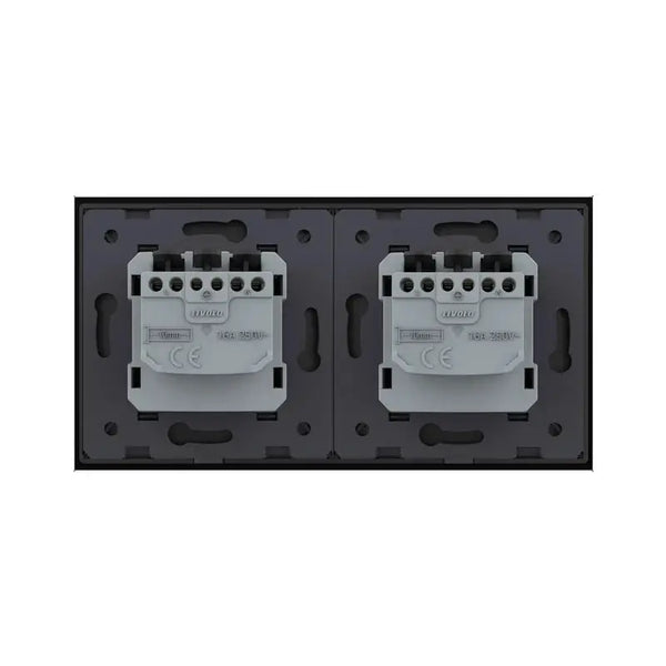 Livolo | Zwart | SR+SR | Wandcontactdoos Livolo Nederland B.V.