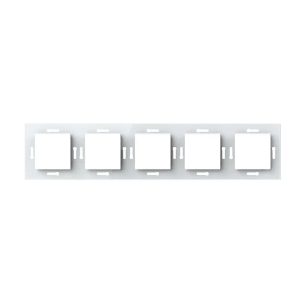 Livolo | 1+1+1+1+1 | Wit glanzend | Adapterraam | Extra afdekking Livolo Nederland B.V.