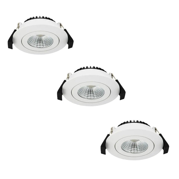 Inbouwspot | 3 Stuks | Wit | Lage inbouwdiepte | IP54 | Kantelbaar | Rond | Ø 68mm Livolo Nederland B.V.