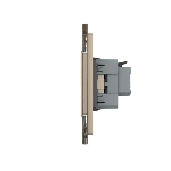 Livolo | Goud | 1+1+2+SR | Aan/Uit | Wipschakelaar met wandcontactdoos Livolo Nederland B.V.