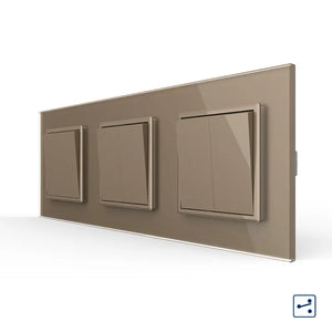 Livolo | Goud | 1+2+2 | Aan/Uit | Wissel | Wipschakelaar Livolo Nederland B.V.