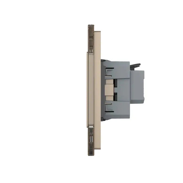 Livolo | Goud | 1+SR+SR+SR+SR | Aan/Uit | Wipschakelaar met vier wandcontactdozen Livolo Nederland B.V.