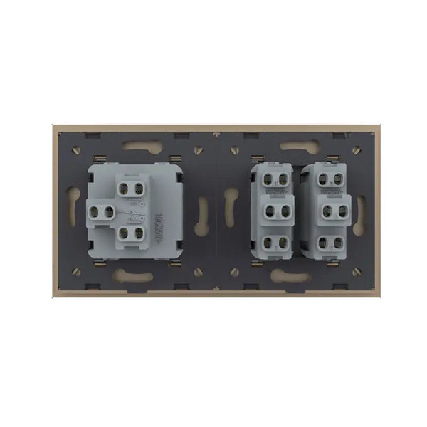 Livolo | Goud | 2+1 | Aan/Uit | Wissel | Wipschakelaar Livolo Nederland B.V.